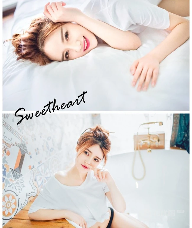 白皙美模高溜MilkCat蕾丝短裤室内写真美图