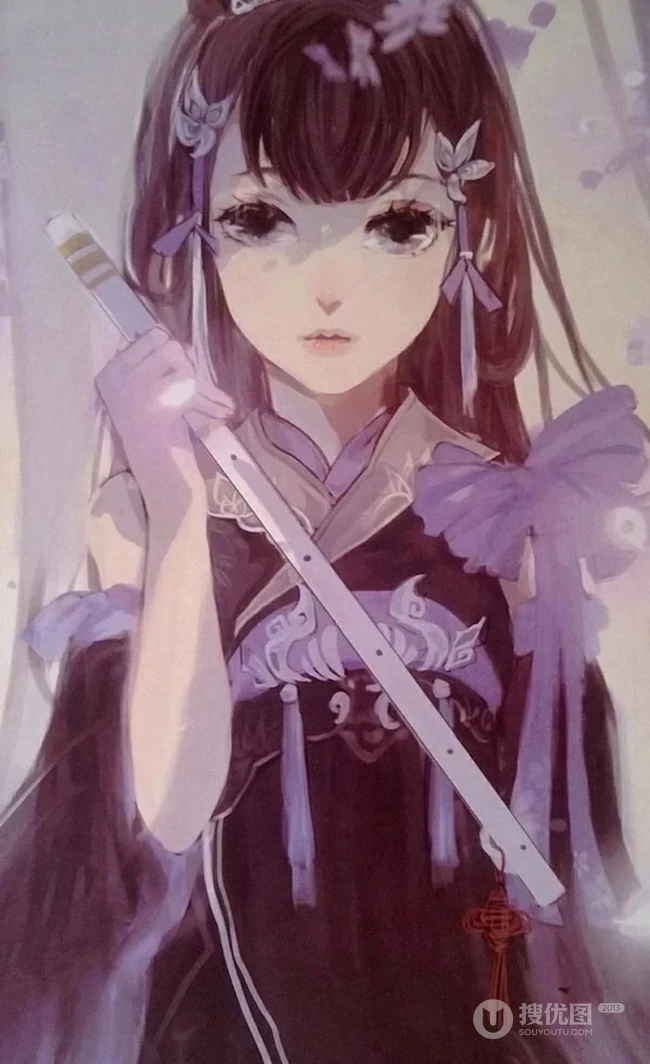 清新个性可爱的二次元少女唯美插画
