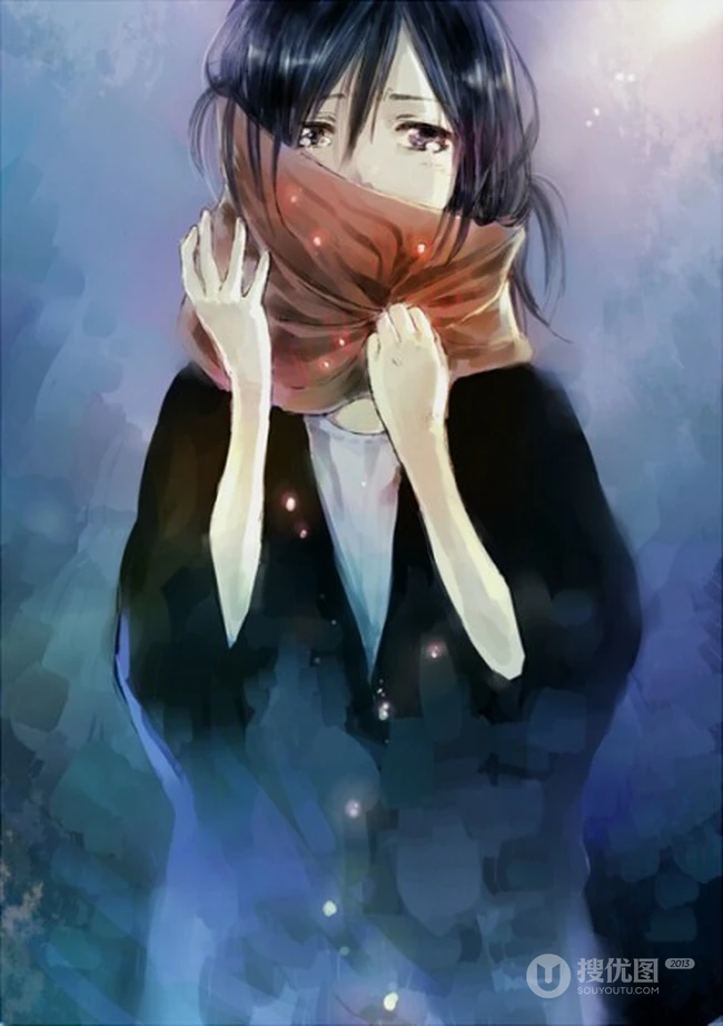 伤感意境背景插画-忧伤的美往往更容易打动人