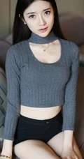 高挑嫩模于小小姐紧身短裤写真-苗条身材尽显