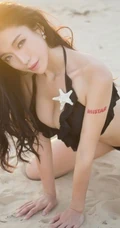 海边沙滩女生 魅妍社嫩模Ashely丽丽泳装气质图片