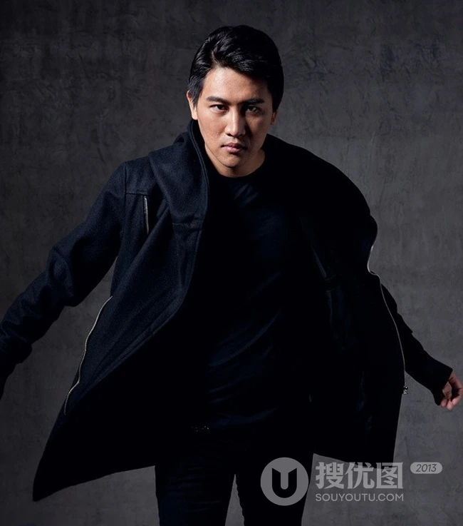 宋允皓黑白写真 手持黑伞绅士儒雅