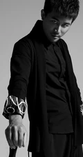 宋允皓黑白写真 手持黑伞绅士儒雅