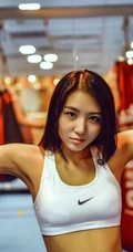 运动少女的魅力 拳击场紧身热裤女生嫩模图片