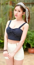 于姬Una高清夏日清新短裤写真 清爽气质美丽大方