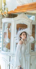 气质时尚女生LYiningLynn气质肩带连衣裙，泳装盐田写真图集