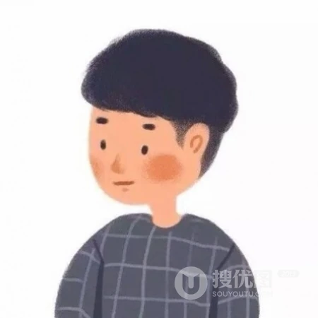 成年成熟男女冬天穿着毛衣的卡通简约版手绘头像