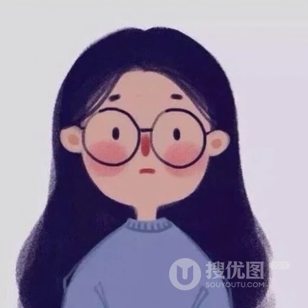 成年成熟男女冬天穿着毛衣的卡通简约版手绘头像