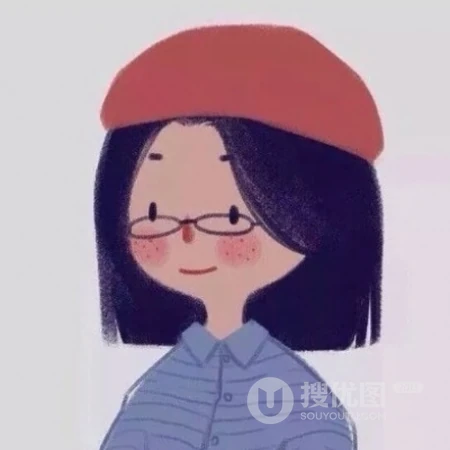 成年成熟男女冬天穿着毛衣的卡通简约版手绘头像