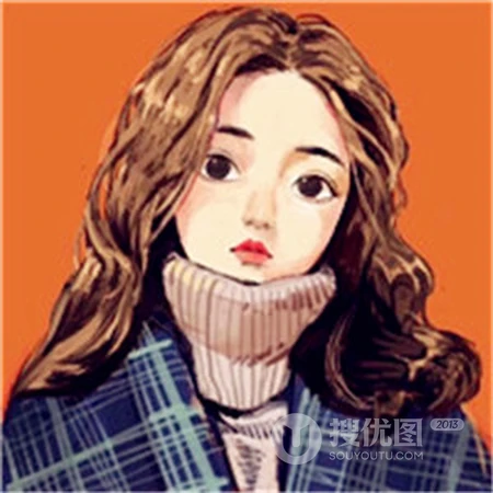 时尚女孩非一般个性潮流，很有感觉的女生手绘头像