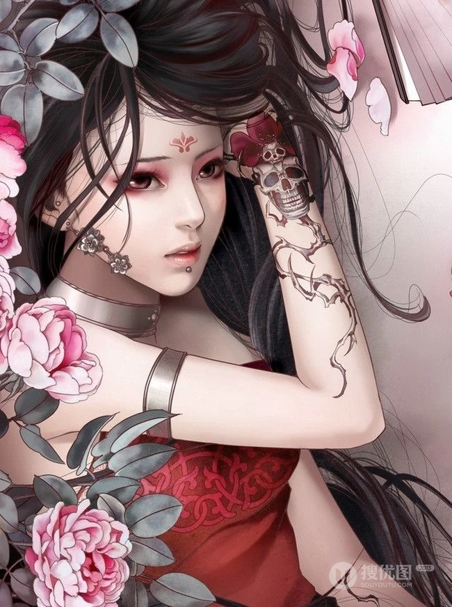 超唯美好看的中国风元素高清动漫女生人物图片