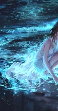 唯美好看的高清动漫女生水中、艾瑞丝、海滩等壁纸图片
