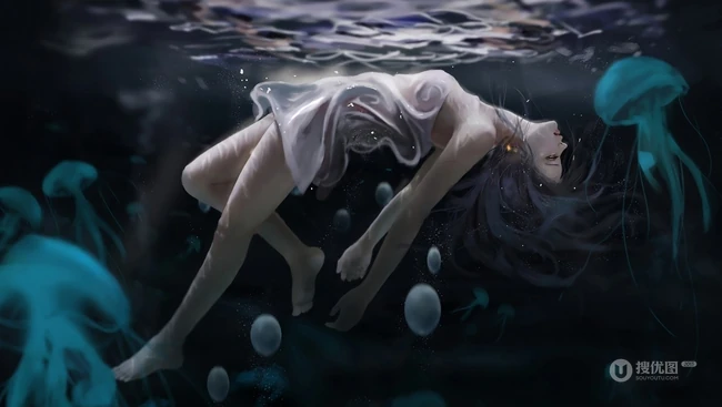 唯美好看的高清动漫女生水中、艾瑞丝、海滩等壁纸图片