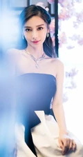 Angelababy首饰代言写真图片，气质礼裙长裙梦幻唯美