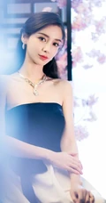 Angelababy首饰代言写真图片，气质礼裙长裙梦幻唯美