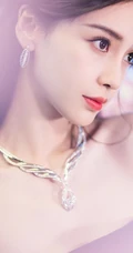Angelababy首饰代言写真图片，气质礼裙长裙梦幻唯美