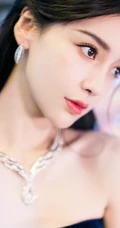 Angelababy首饰代言写真图片，气质礼裙长裙梦幻唯美
