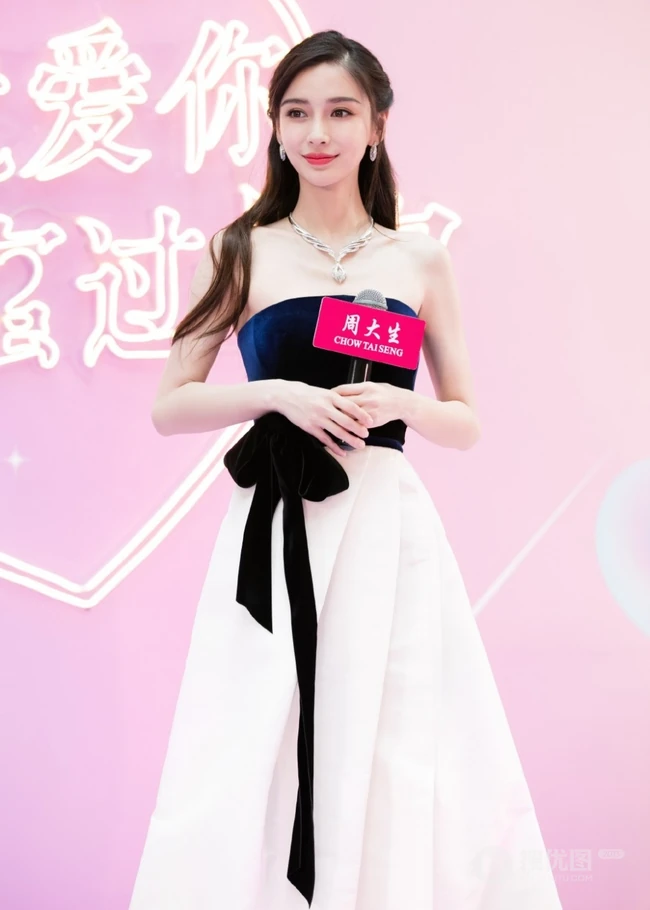 Angelababy首饰代言写真图片，气质礼裙长裙梦幻唯美