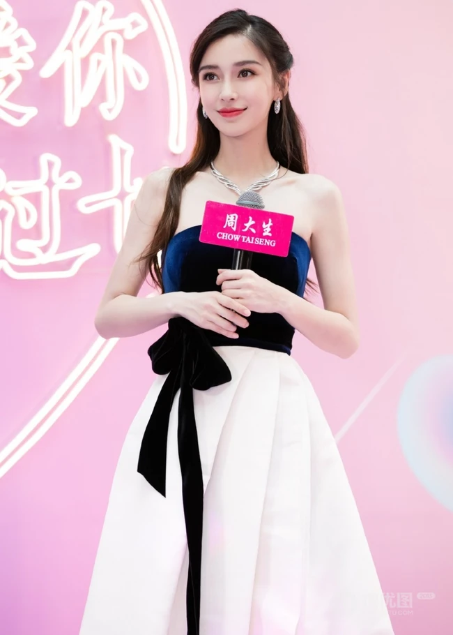 Angelababy首饰代言写真图片，气质礼裙长裙梦幻唯美