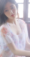 精选清新女生沈家妹子气质碎花裙梦幻清新写真图片