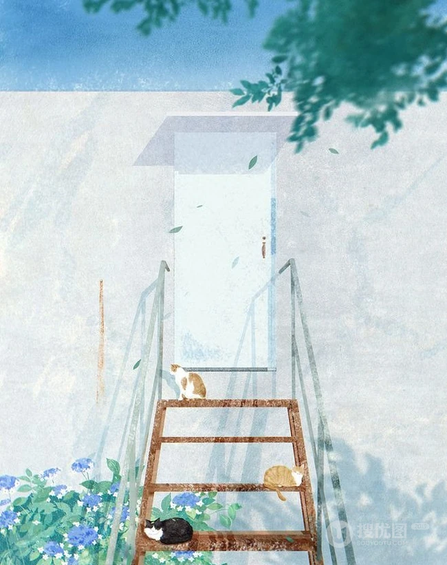 动漫插画场景美图，二次元里那些唯美的场景图片
