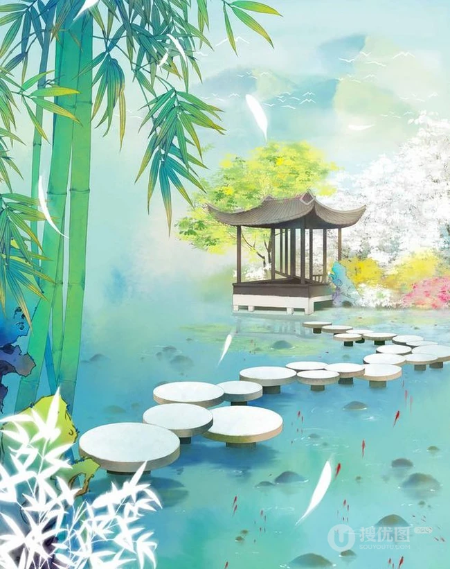 动漫插画场景美图，二次元里那些唯美的场景图片
