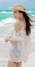 韩国气质女生朴多贤海边沙滩泳装气质诱人写真