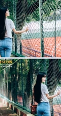 牛仔裤可爱女生怀旧街拍写真 80年代的回忆