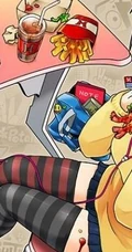 可爱女生图集 人是铁，饭是钢 动漫女生吃的香