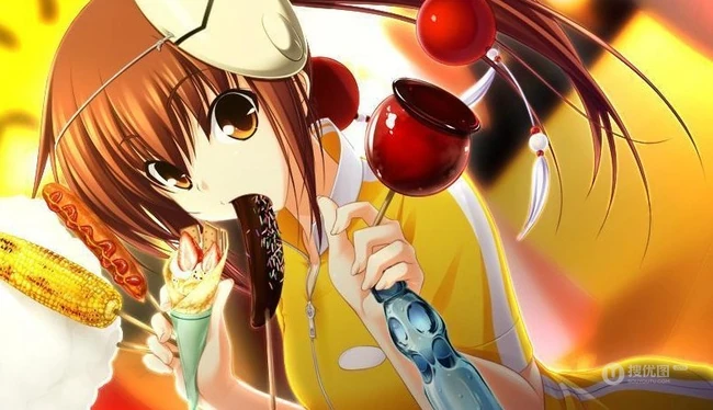 可爱女生图集 人是铁，饭是钢 动漫女生吃的香