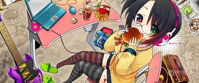 可爱女生图集 人是铁，饭是钢 动漫女生吃的香