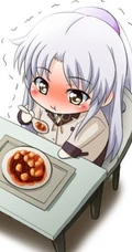 可爱女生图集 人是铁，饭是钢 动漫女生吃的香