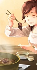 可爱女生图集 人是铁，饭是钢 动漫女生吃的香