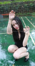 阳光女生宝贝佩佩Cassie紧身短裤街拍图集