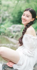 夏末-清纯短裤亚洲少女户外玩水清透高清写真