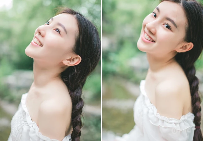 夏末-清纯短裤亚洲少女户外玩水清透高清写真