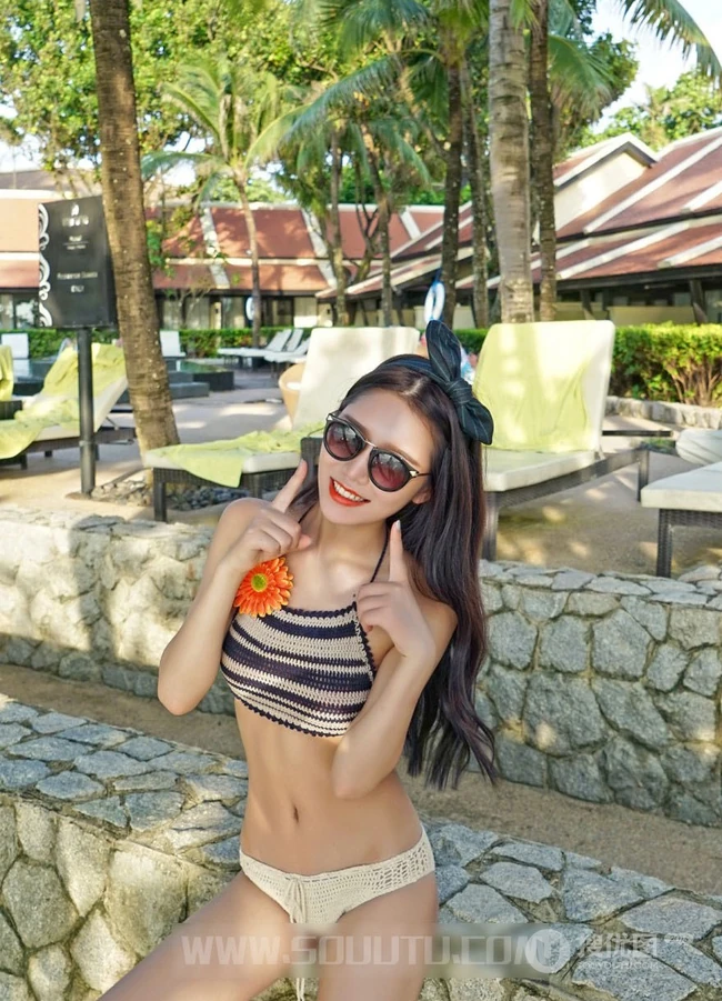 长腿模特徐妍馨普吉岛沙滩写真