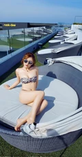 游艇上的长发女生 木木高清出海随拍写真图集