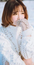 雪地里的清新美模徐cake 唯美户外家居写真美图