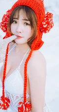 雪地里的清新美模徐cake 唯美户外家居写真美图