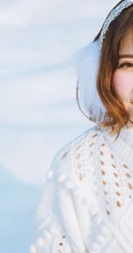 雪地里的清新美模徐cake 唯美户外家居写真美图