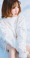 雪地里的清新美模徐cake 唯美户外家居写真美图