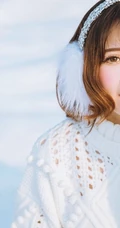 雪地里的清新美模徐cake 唯美户外家居写真美图