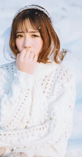 雪地里的清新美模徐cake 唯美户外家居写真美图