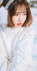 雪地里的清新美模徐cake 唯美户外家居写真美图
