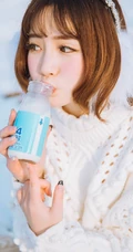 雪地里的清新美模徐cake 唯美户外家居写真美图