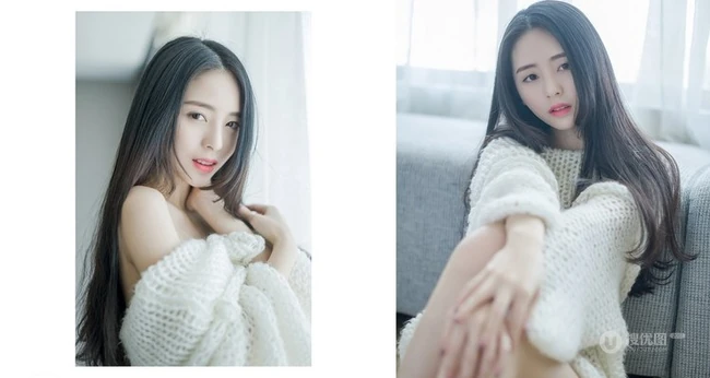 清纯长发可爱女生唯美室内照 时间的旅行滴答滴