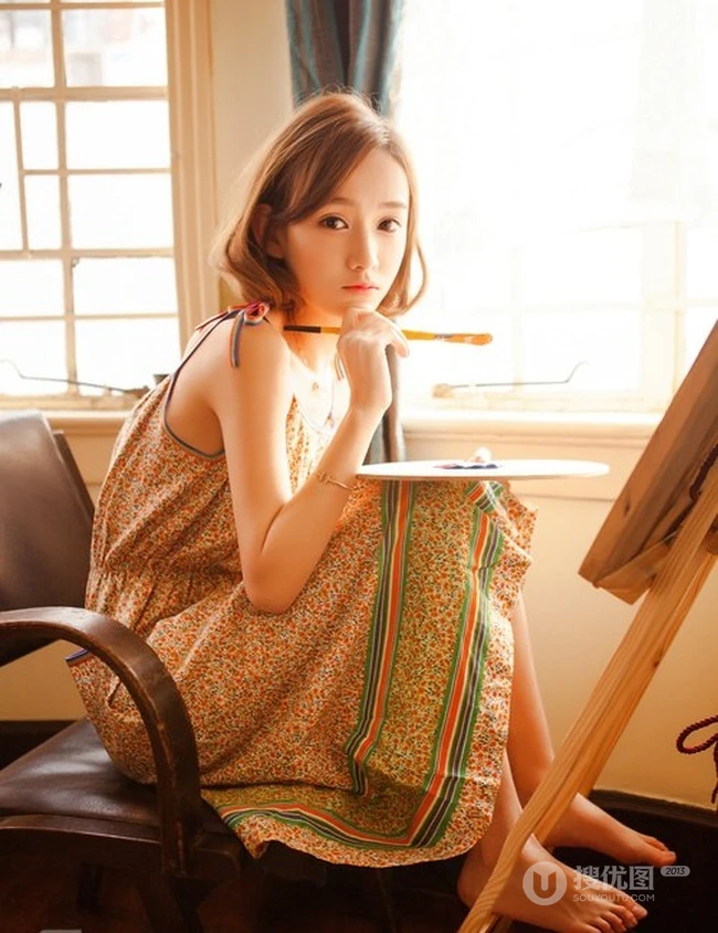 清纯连衣裙少女唯美文艺范写真-描绘自己的梦