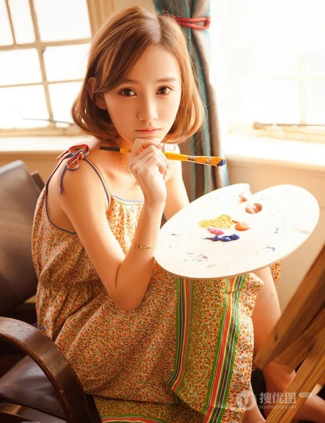 清纯连衣裙少女唯美文艺范写真-描绘自己的梦