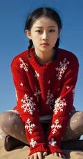 超纯美萌妹户外沙漠唯美写真 纯纯的你与蓝蓝的天